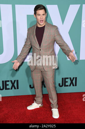 Oktober 2019, Westwood, Kalifornien, USA: 03. Oktober 2019 – Westwood, Kalifornien – Adam Devine. „Jexi“ Los Angeles Premiere im Fox Bruin Theater. Foto: Birdie Thompson/AdMedia Stockfoto