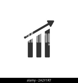 Grafik, Chart Symbol. Vector Illustration, flache Bauform. Stock Vektor