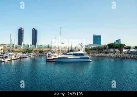 San Diego Marina Hafen und Skyline. Embarcadero Marina Park, der Hafen von San Diego Stockfoto