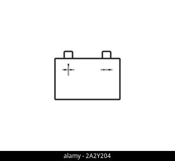 Auto Batterie Symbol. Vector Illustration, flache Bauform. Stock Vektor