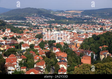 Blick über Eisenach, Thüringen in Deutschland Stockfoto