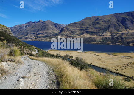 Zu den Mavora Lakes. Te Araroa Trail. South Island. Neuseeland Stockfoto