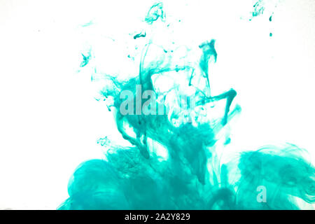 Tinte in Wasser bunte Farbe Drop Mischen in Wasser, dynamische Flüssigkeit Abstract Stockfoto