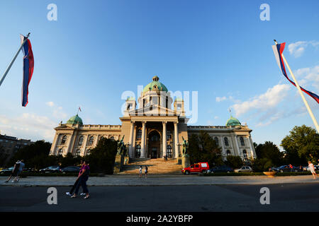 Haus der Nationalversammlung der Republik Serbien in Belgrad, Serbien. Stockfoto