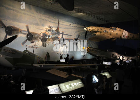 Krieg Flugzeuge angezeigt an der National Air und Space Museum in Washington DC, USA Stockfoto