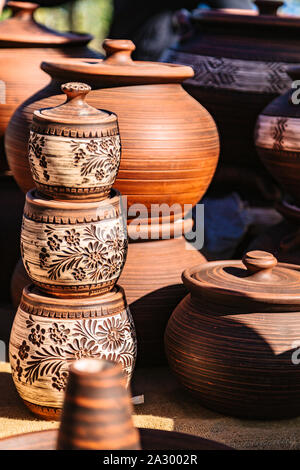 Handgemachte Keramik Keramik auf Herbst Open Fair Stockfoto