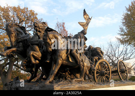 Die Kavallerie Skulptur, Teil der Ulysses S. Grant Memorial in Washington DC, USA Stockfoto