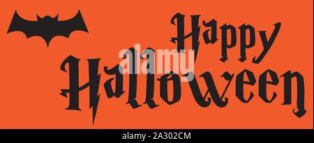Happy Halloween banner Vektor und Illustration, isolierte Hintergrund Stock Vektor