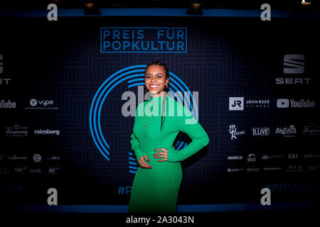 Aminata Belli bei der Preisverleihung für Popkultur 2019 im Tempodrom. Berlin, 02.10.2019 Stockfoto