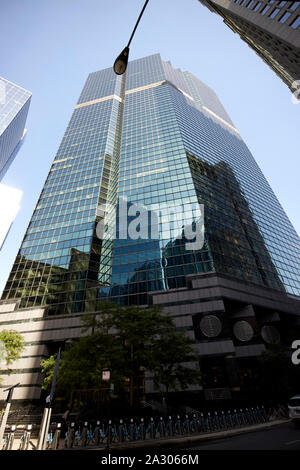 Hintere Stadt zugewandten Seite von 333 Wacker Drive Chicago, Illinois Vereinigte Staaten von Amerika Stockfoto