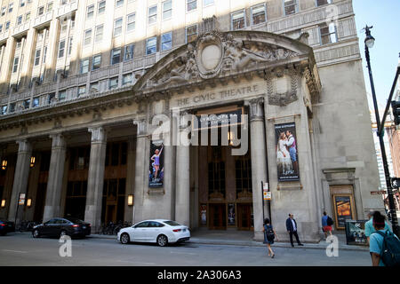 Civic Theatre Lyric Opera Chicago opera house building Chicago Illinois Vereinigte Staaten von Amerika Stockfoto