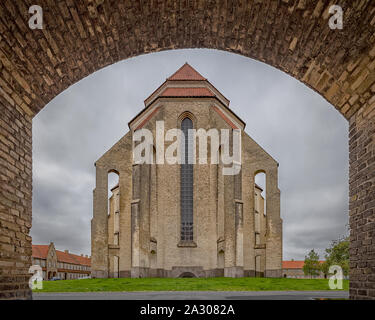 Grundtvigs Kirche befindet sich im Stadtteil Bispebjerg Kopenhagen, Dänemark. Es ist ein seltenes Beispiel der expressionistischen Kirche Architektur. Stockfoto