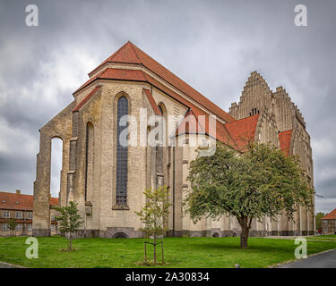 Grundtvigs Kirche befindet sich im Stadtteil Bispebjerg Kopenhagen, Dänemark. Es ist ein seltenes Beispiel der expressionistischen Kirche Architektur. Stockfoto