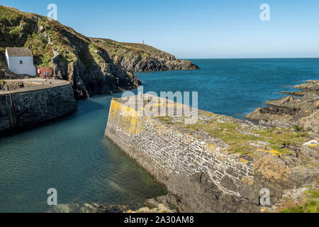 Porthgain Hafen in Pembrokeshire Coast, Wales Stockfoto