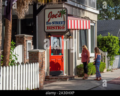 Menschen, Restaurant in Fernandina Beach auf Amelia Island, Florida Stockfoto