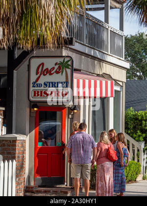 Menschen, Restaurant in Fernandina Beach auf Amelia Island, Florida Stockfoto