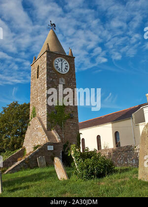 Die alte Kirche Turm, St. Anne, Alderney Stockfoto