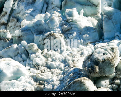 Seracs auf dem Eis Meer - in Französisch, Mer de Glace, Chamonix-Mont-Blanc, Haute-Savoie, Frankreich Stockfoto