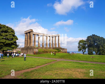 Das nationale Denkmal von Schottland auf dem Calton Hill Edinburgh Schottland Stockfoto