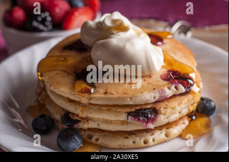 Blueberry Pncakes Stockfoto