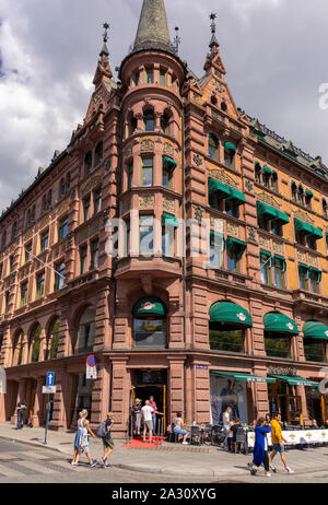 OSLO, NORWEGEN - Hard Rock Cafe auf der Karl Johans Gate Street. Stockfoto