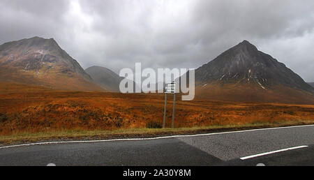 Glencoe. Lochaber in Highlands, Schottland, Großbritannien. Schottische Highlands. Stockfoto