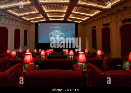 Das Kino im Scotsman Hotel, Manager Barry Makin Stockfoto