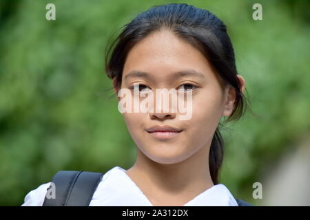 Eine emotionslose Asiatische Person Stockfoto