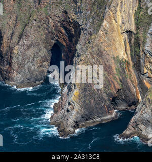 Erhöhten Blick auf Küste, Slieve League, County Donegal, Irland Stockfoto