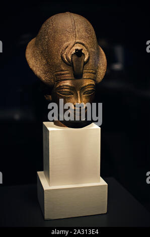 Leiter des Pharao Amenophis III. im CaixaForum, Sevilla, Spanien Stockfoto