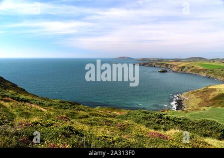 Porth Ysgo und Aberdaron Bay Stockfoto