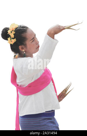 - CHIANG MAI, THAILAND - Okt 01: Thailand Festival für Spenden von Geld in den Tempel für die Veröffentlichung von Buddhismus. Die Frau Tanz in der Anbetung am 01. Oktober, 2. Stockfoto