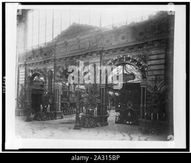 Eingang für die metallurgische aufweisen, Palast der unterschiedlichsten Branchen, Paris Exposition, 1889 Stockfoto