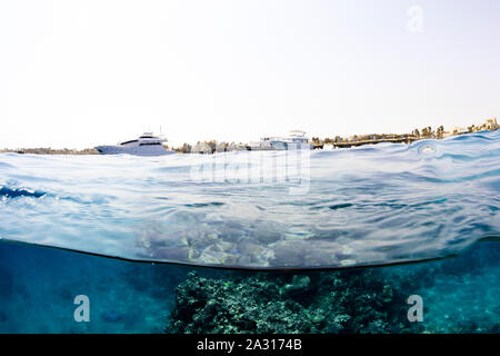 Split shot, Makadi Bay, Ägypten Stockfoto