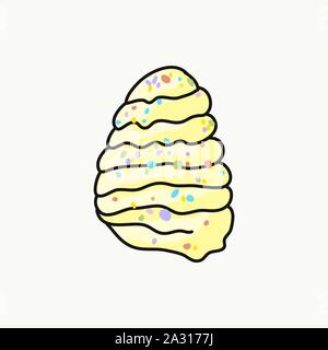 Vektor eines Eis mit bunten Süßigkeiten es dekorieren. Nette doodle. Stock Vektor