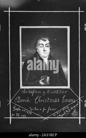 Er cof bin y diweddar Barch Weihnachten Evans.. Stockfoto