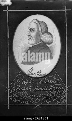 Er cof bin y diweddar Barch Howell Harris.. Stockfoto