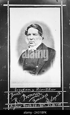 Er cof bin y diweddar Barch R Bonner.. Stockfoto