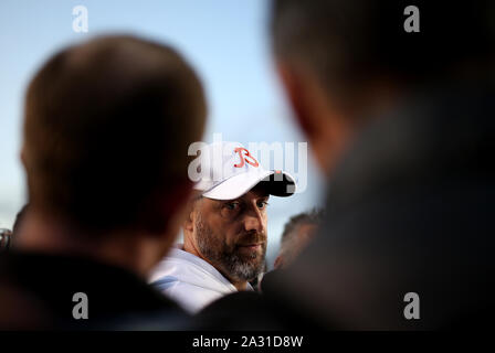 Chicago Bears Haupttrainer matter Nagy während der Media Day bei der Allianz Park, London. Stockfoto