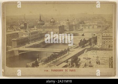 Ernest Ladrey, Panorama de Paris, ca. 1875. Stockfoto