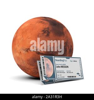 Ihre Tickets zu den Planeten kaufen Stockfoto