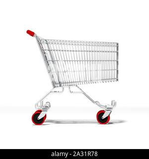 3D leer Warenkorb Stockfoto