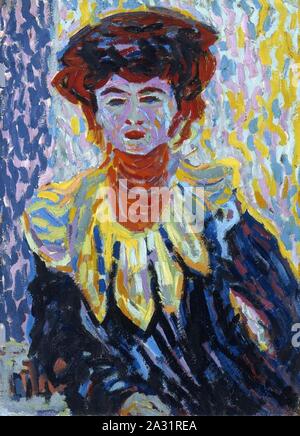 Ernst Ludwig Kirchner - Doris mit Ruff Kragen. Stockfoto