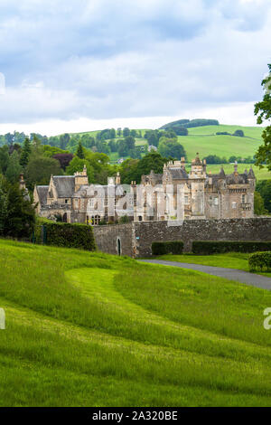 Die Wanderer schottischen Grenze Programm, Juni 4th, 2019 zu Fuß von Abbotsford, die herrschaftliche Villa von Sir Walter Scott und fischen entlang des Tweed River, Stockfoto