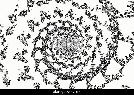 Eine abstrakte schwarze und weiße Spirale Hintergrundbild. Stockfoto