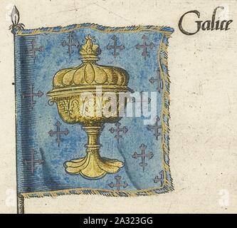 Escudo Reino de Galicia - Königreich Galizien-II-detail. Stockfoto