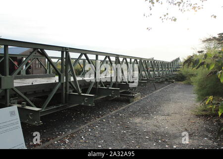 Breville, Normandie 09/10/2017. Pegasus Bridge. Ranville Friedhof in Normandie ist die letzte Ruhestätte von vorwiegend britische Soldaten getötet Stockfoto