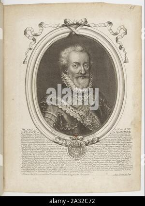 Estampes par Nicolas de Larmessin. f075. Henri IV, Roi de France. Stockfoto