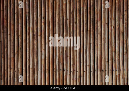 Trockene Bambus Textur Hintergrund. Gebäude aus Holz Konzept Stockfoto