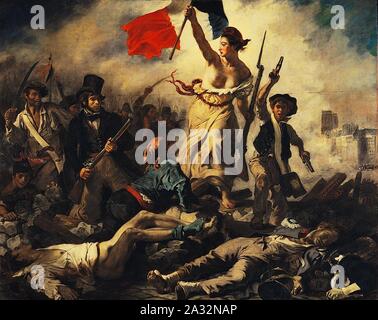 Eugène Delacroix - La Liberté guidant le peuple-2. Stockfoto